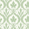 Adirondack Damask Wallpaper Wallpaper York Double Roll Green/White 
