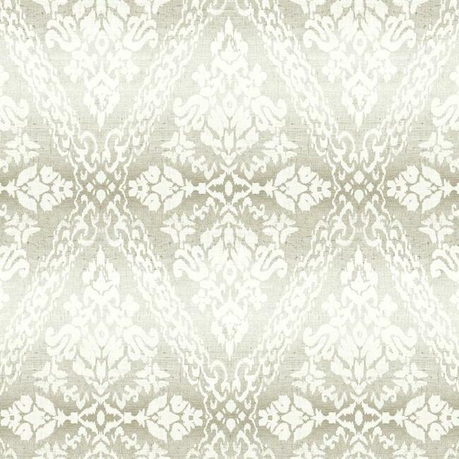 Tudor Diamond Damask Wallpaper Wallpaper York Double Roll Linen 
