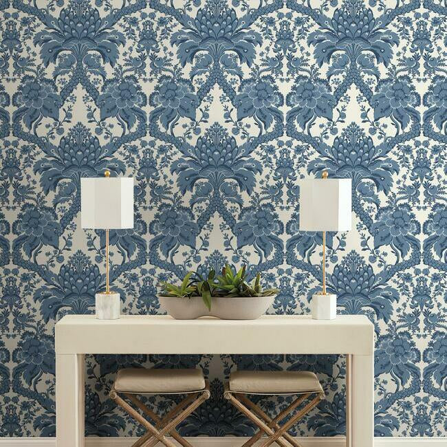 French Artichoke Damask Wallpaper Wallpaper York   
