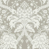 French Artichoke Damask Wallpaper Wallpaper York Double Roll Mink 
