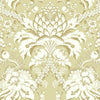French Artichoke Damask Wallpaper Wallpaper York Double Roll Yellow 