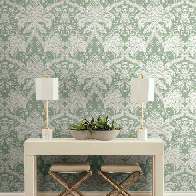 French Artichoke Damask Wallpaper Wallpaper York   