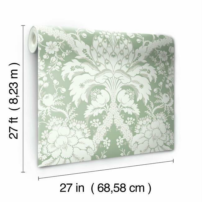French Artichoke Damask Wallpaper Wallpaper York   