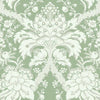 French Artichoke Damask Wallpaper Wallpaper York Double Roll Green 