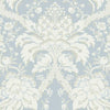 French Artichoke Damask Wallpaper Wallpaper York Double Roll Periwinkle 