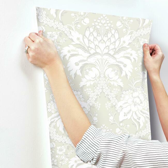 French Artichoke Damask Wallpaper Wallpaper York   