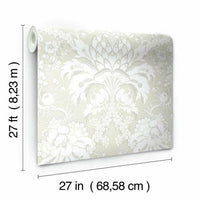 French Artichoke Damask Wallpaper Wallpaper York   