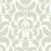 Royal Fern Damask Wallpaper Wallpaper York Double Roll Beige 