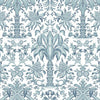 Palmetto Palm Damask Wallpaper Wallpaper York Double Roll Blue 