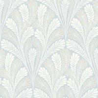 Shell Damask Wallpaper Wallpaper York Double Roll Blue 