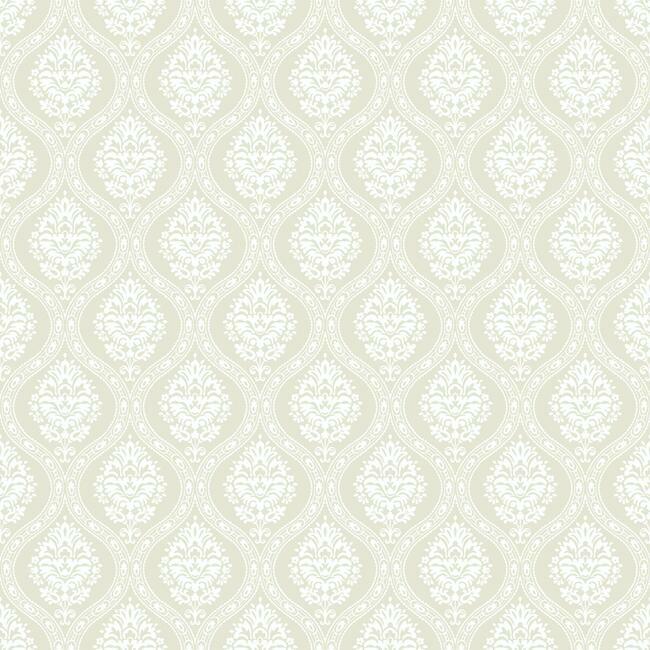 Petite Ogee Wallpaper Wallpaper York Double Roll Beige 