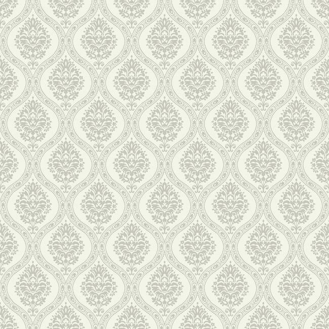 Petite Ogee Wallpaper Wallpaper York Double Roll Light Taupe 