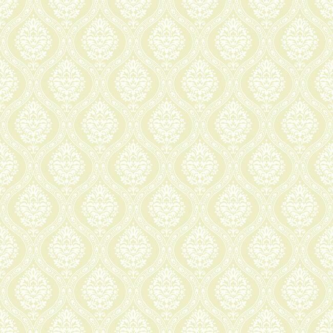 Petite Ogee Wallpaper Wallpaper York Double Roll Yellow 