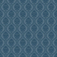 Petite Ogee Wallpaper Wallpaper York Double Roll Navy 