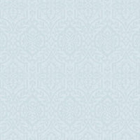 Cathedral Damask Wallpaper Wallpaper York Double Roll Water Blue 
