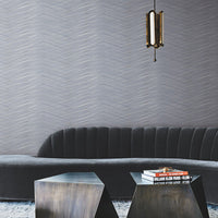 Glistening Chevron Non-Woven Wallpaper Wallpaper Candice Olson   