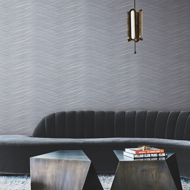 Glistening Chevron Non-Woven Wallpaper Wallpaper Candice Olson   