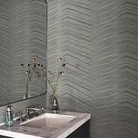 Glistening Chevron Non-Woven Wallpaper Wallpaper Candice Olson   