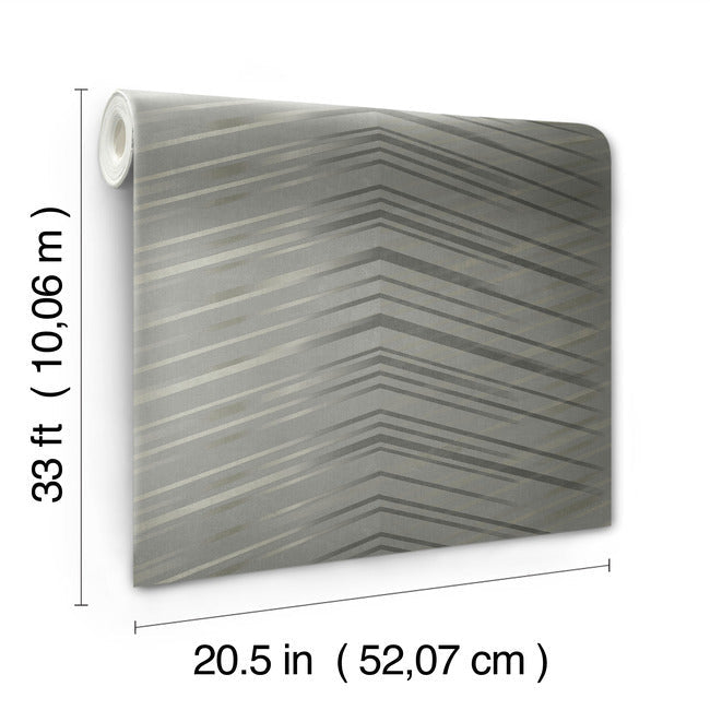 Glistening Chevron Non-Woven Wallpaper Wallpaper Candice Olson   