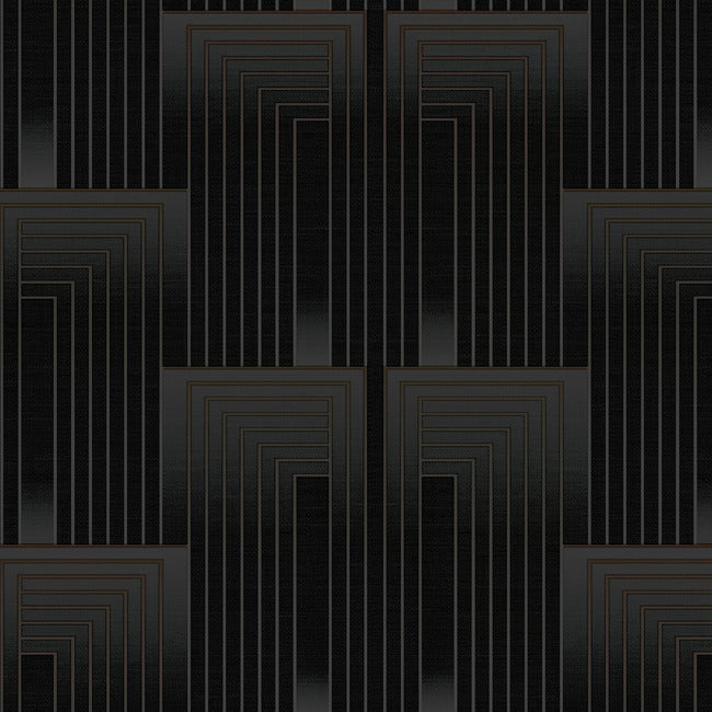 Vanishing Wallpaper Wallpaper Candice Olson Double Roll Black/Copper 