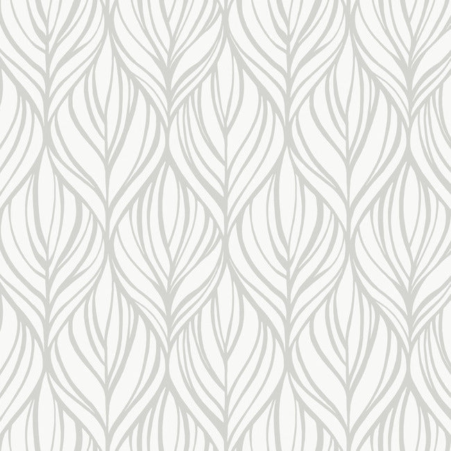 Palma Wallpaper Wallpaper Candice Olson Double Roll White/Silver 