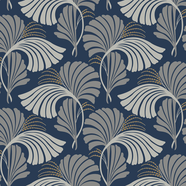 Dancing Leaves Wallpaper Wallpaper Candice Olson Double Roll Navy 