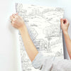 Pasture Toile Wallpaper Wallpaper York   