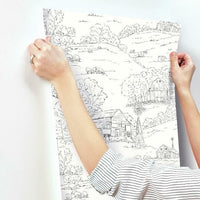 Pasture Toile Wallpaper Wallpaper York   