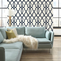 Hourglass Trellis Unpasted Wallpaper Wallpaper York   
