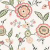 Dahlia Blooms Wallpaper Wallpaper York Double Roll Cotton/Coral 