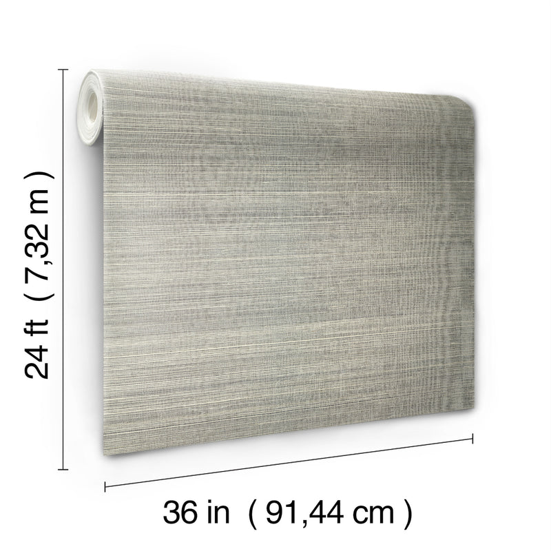 Maguey Charcoal and Cream Sisal Wallpaper Wallpaper York   