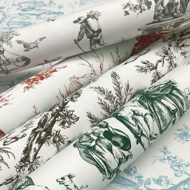 Seasons Toile Wallpaper Wallpaper York   