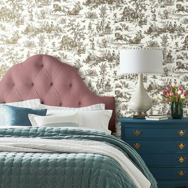 Seasons Toile Wallpaper Wallpaper York   