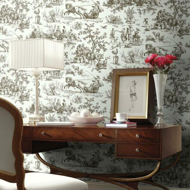 Seasons Toile Wallpaper Wallpaper York   