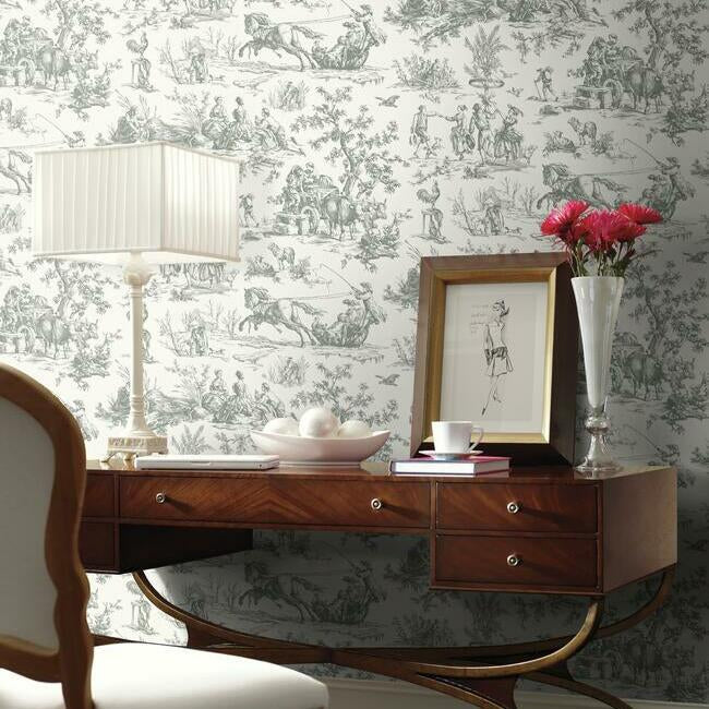 Seasons Toile Wallpaper Wallpaper York   