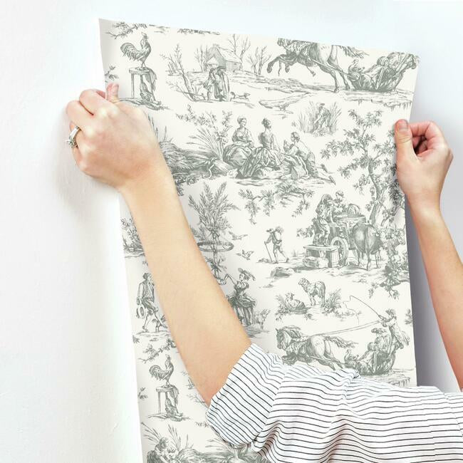 Seasons Toile Wallpaper Wallpaper York   