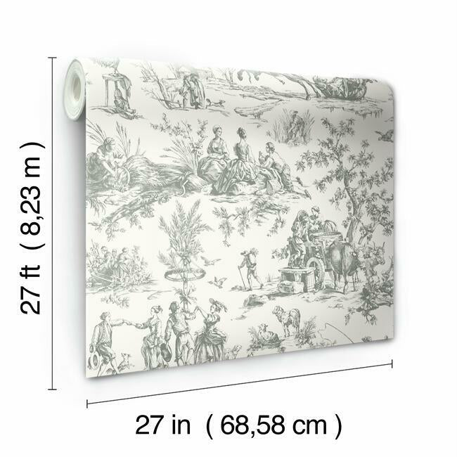 Seasons Toile Wallpaper Wallpaper York   