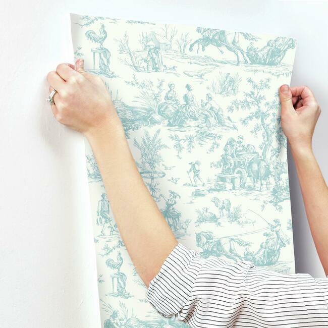 Seasons Toile Wallpaper Wallpaper York   