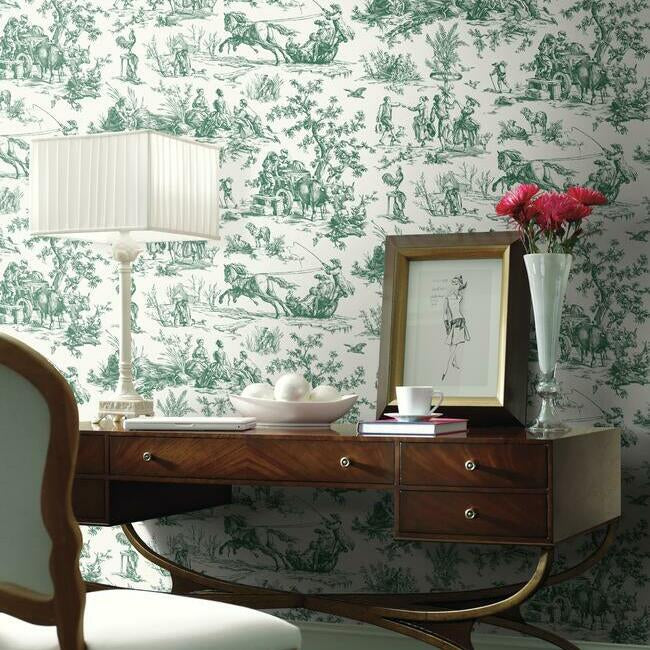 Seasons Toile Wallpaper Wallpaper York   