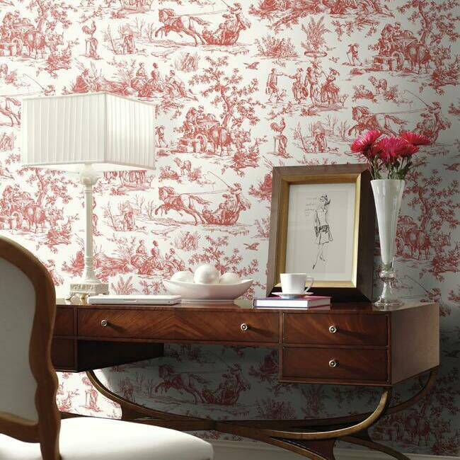 Seasons Toile Wallpaper Wallpaper York   