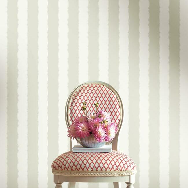 Scalloped Stripe Wallpaper Wallpaper York   