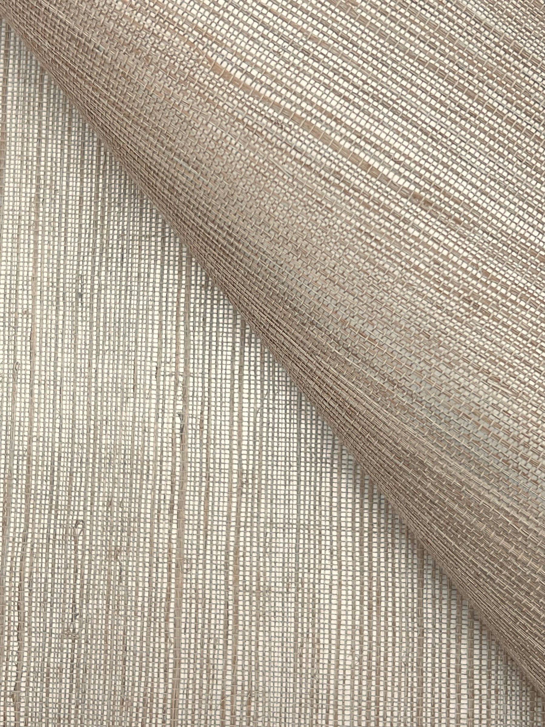 Maguey Silver and Linen Sisal Wallpaper Wallpaper York   