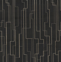 Inlay Line Wallpaper Wallpaper Ronald Redding Designs Yard Black 