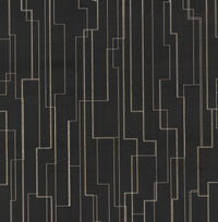 Inlay Line Wallpaper Wallpaper Ronald Redding Designs Yard Black 