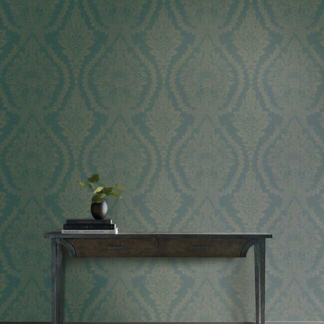 Heritage Damask Wallpaper Wallpaper Ronald Redding Designs   