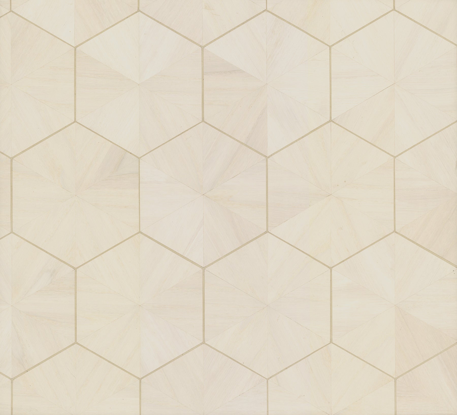Hexagram Wood Veneer Wallpaper Wallpaper Ronald Redding Designs Yard Ivory 