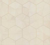 Hexagram Wood Veneer Wallpaper Wallpaper Ronald Redding Designs Yard Ivory 