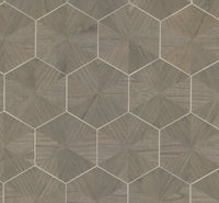 Hexagram Wood Veneer Wallpaper Wallpaper Ronald Redding Designs Yard Caper 