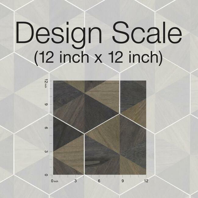 Hexagram Wood Veneer Wallpaper Wallpaper Ronald Redding Designs   