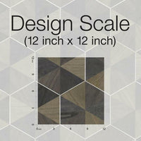 Hexagram Wood Veneer Wallpaper Wallpaper Ronald Redding Designs   